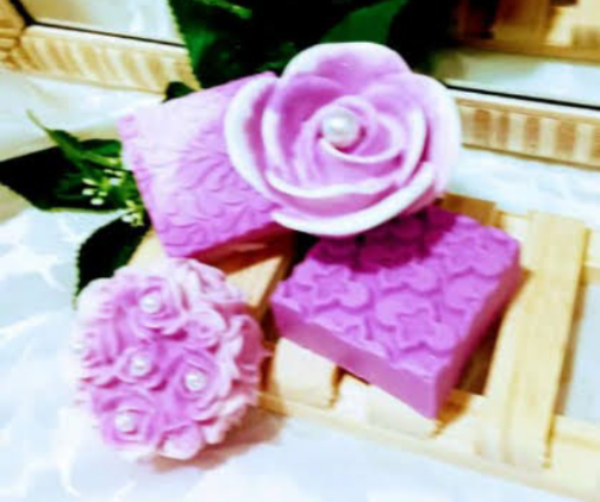 Sabonete Artesanal - kit floral lavanda inglesa -