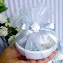 kit porcelana Flores e Passarinho
