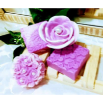 Sabonete Artesanal - kit floral lavanda inglesa -
